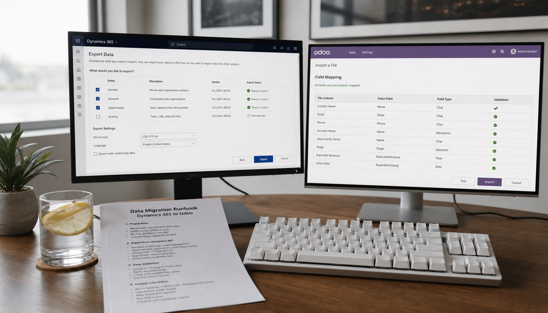 MS Dynamics 365 to Odoo